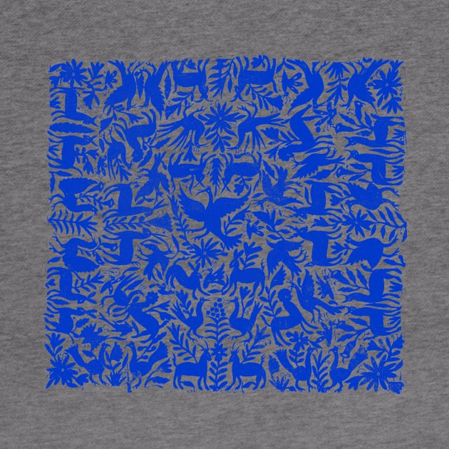 Otomi Mexican Design Blue by otomi